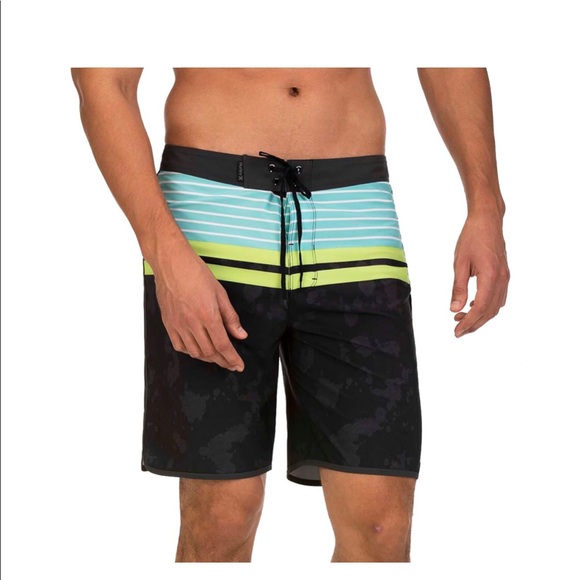 Men’s Hurley Phantom Striped Aloha Board Shorts - Picture 1 of 8